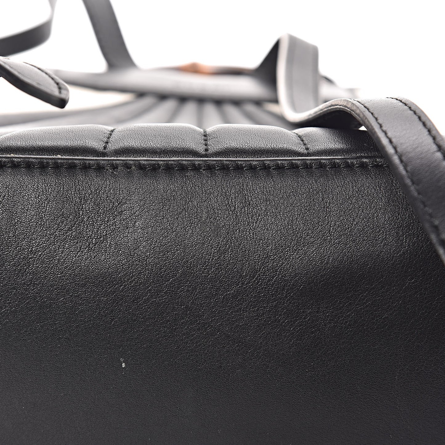 Calfskin Bamboo Trapuntata Queen Margaret Backpack Mystic White Black