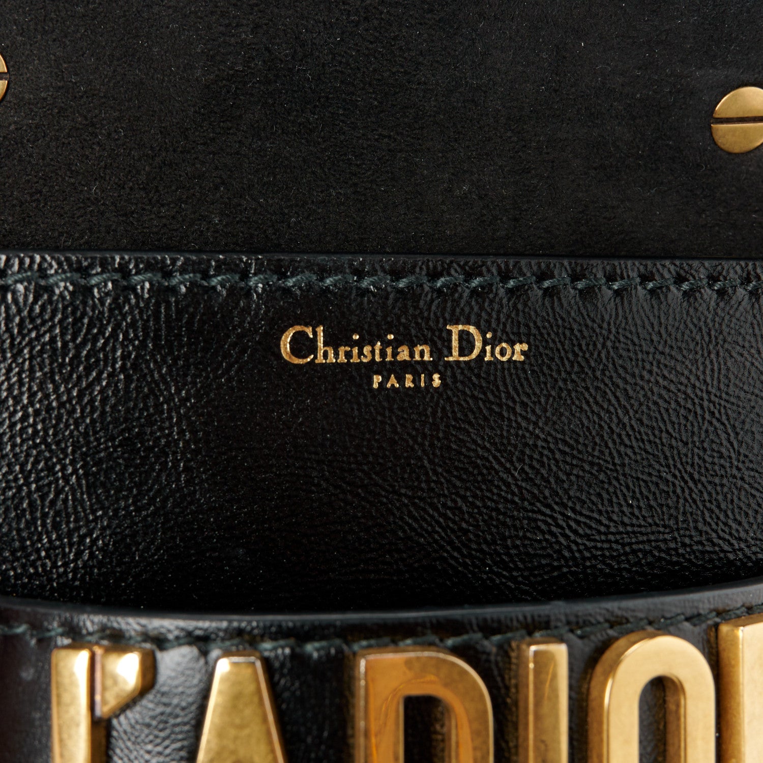 Christian Dior Crinkled Calfskin Mini J'Adior Chain Flap Bag Black 6 of 10