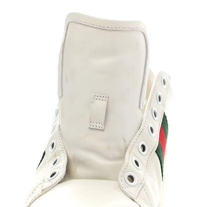 Gucci Calfskin Crocodile Web Womens Ace Sneakers 37 White Green 12 of 21