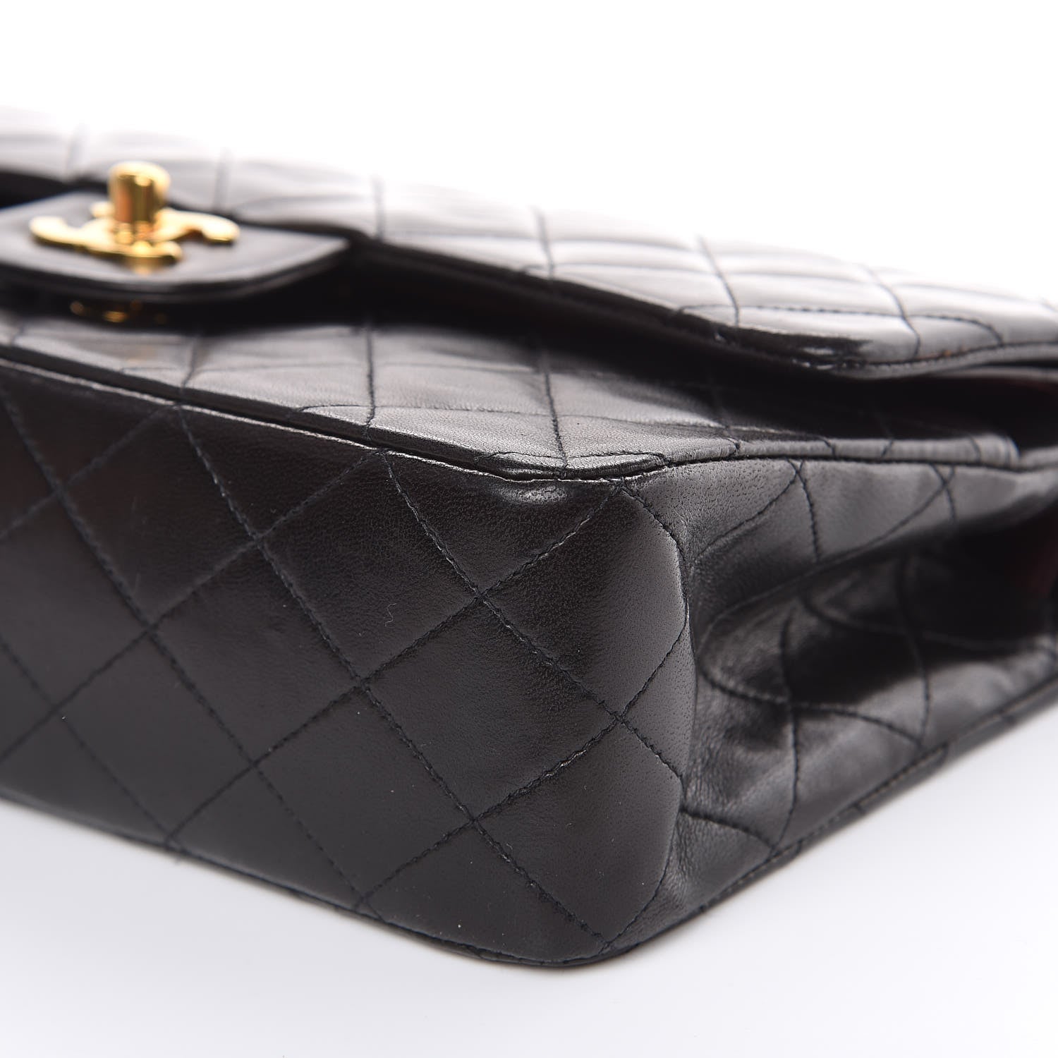 Chanel Lambskin Quilted Medium Double Flap Black 9 of 14