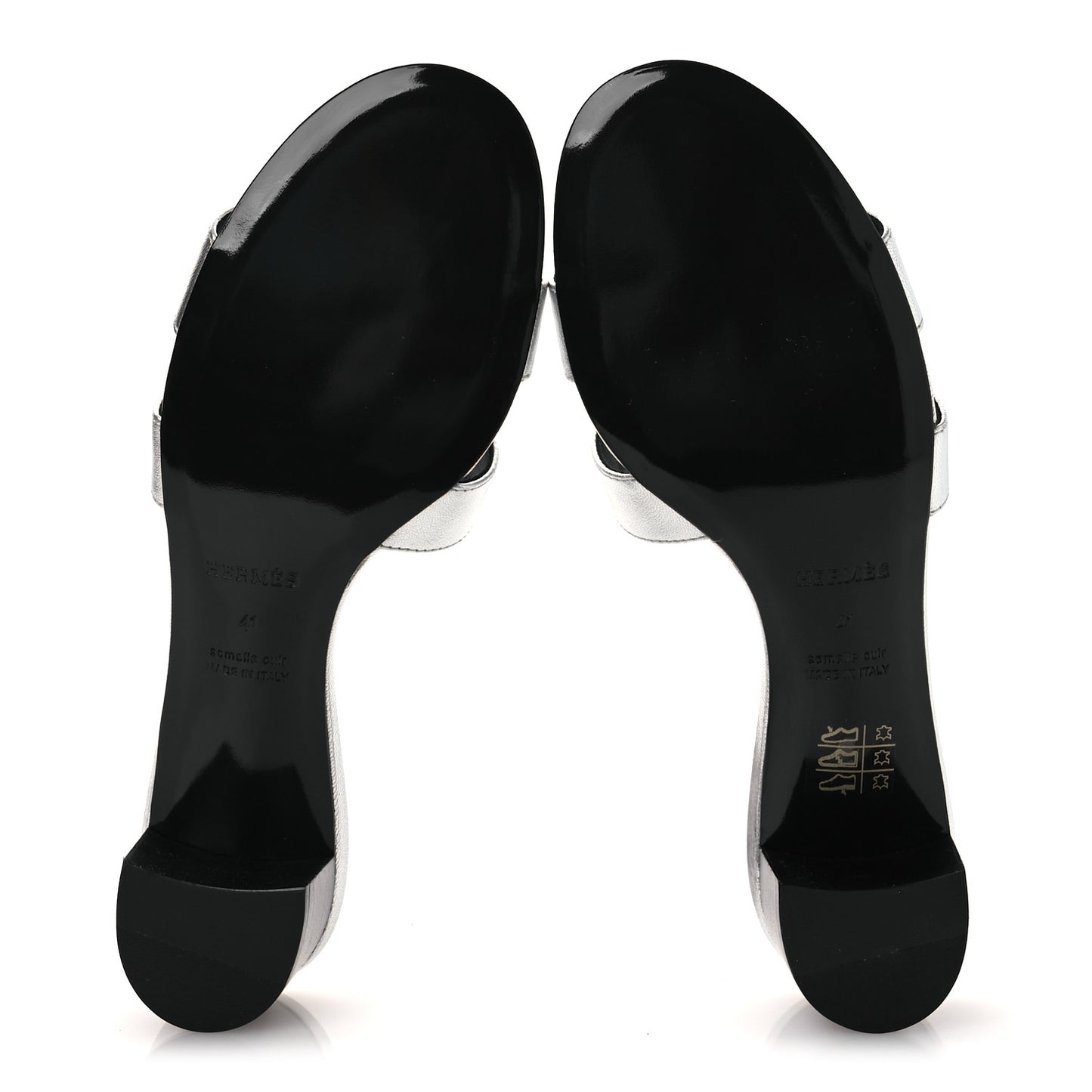 Metallic Nappa Oasis Sandals 41 Argent