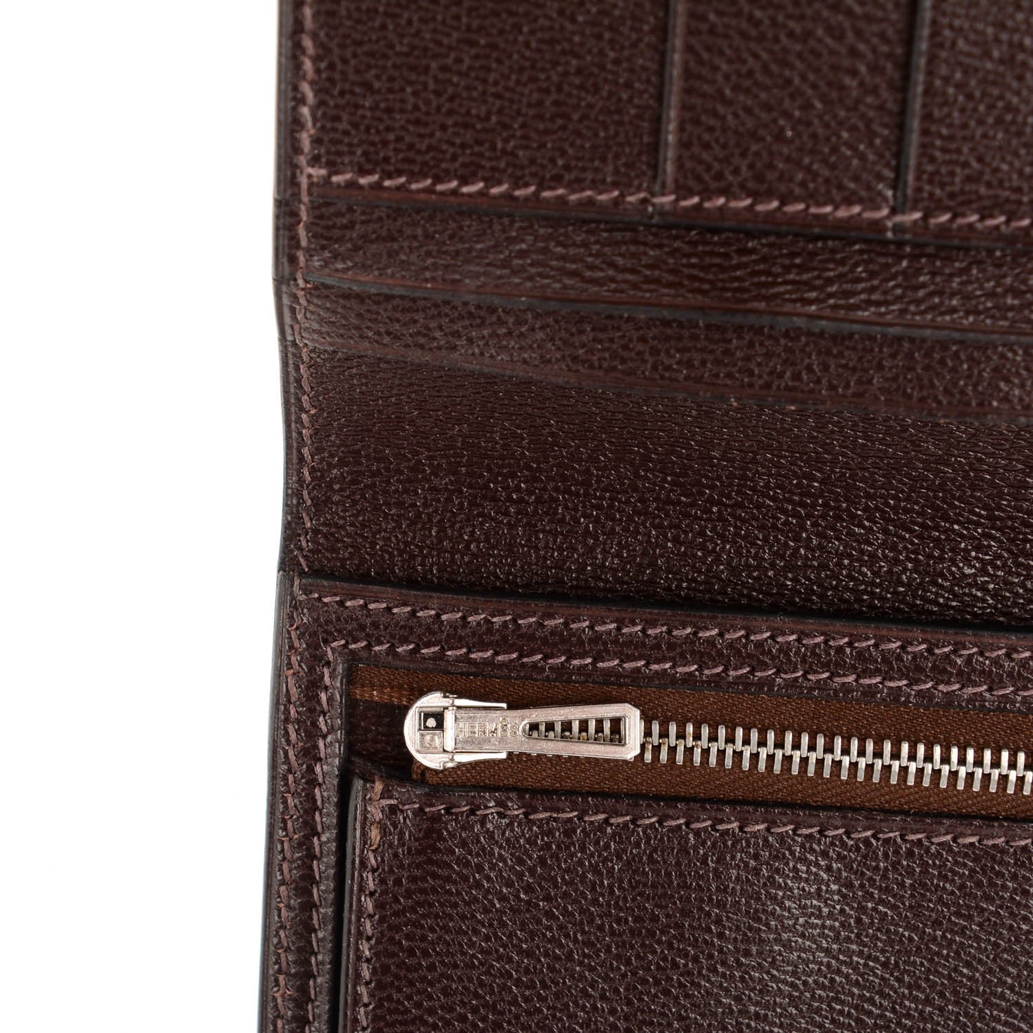 Hermes Matte Niloticus Crocodile Bearn Wallet Chocolate 9 of 9
