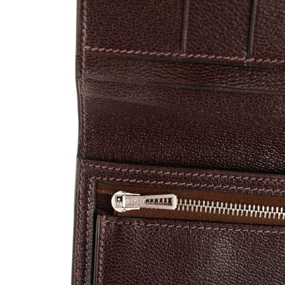 Hermes Matte Niloticus Crocodile Bearn Wallet Chocolate 9 of 9