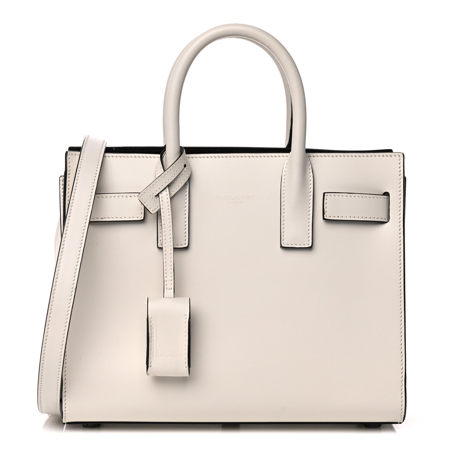 Saint Laurent Grained Calfskin Nano Sac De Jour Porcellana Black 1 of 20