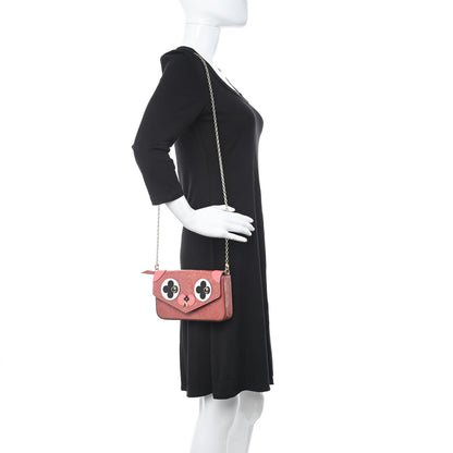 Louis Vuitton Vernis Valentine Dog Pochette Felicie Chain Wallet Pink 2 of 12