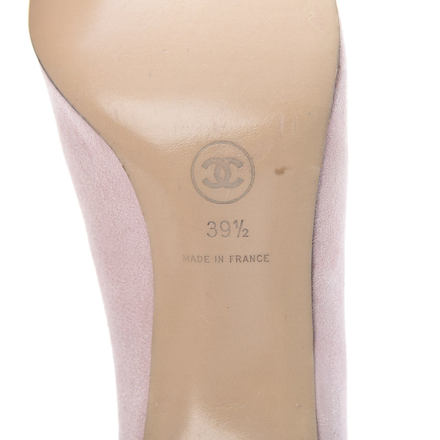 Suede Goatskin CC Cap Toe Pumps 39.5 Pink