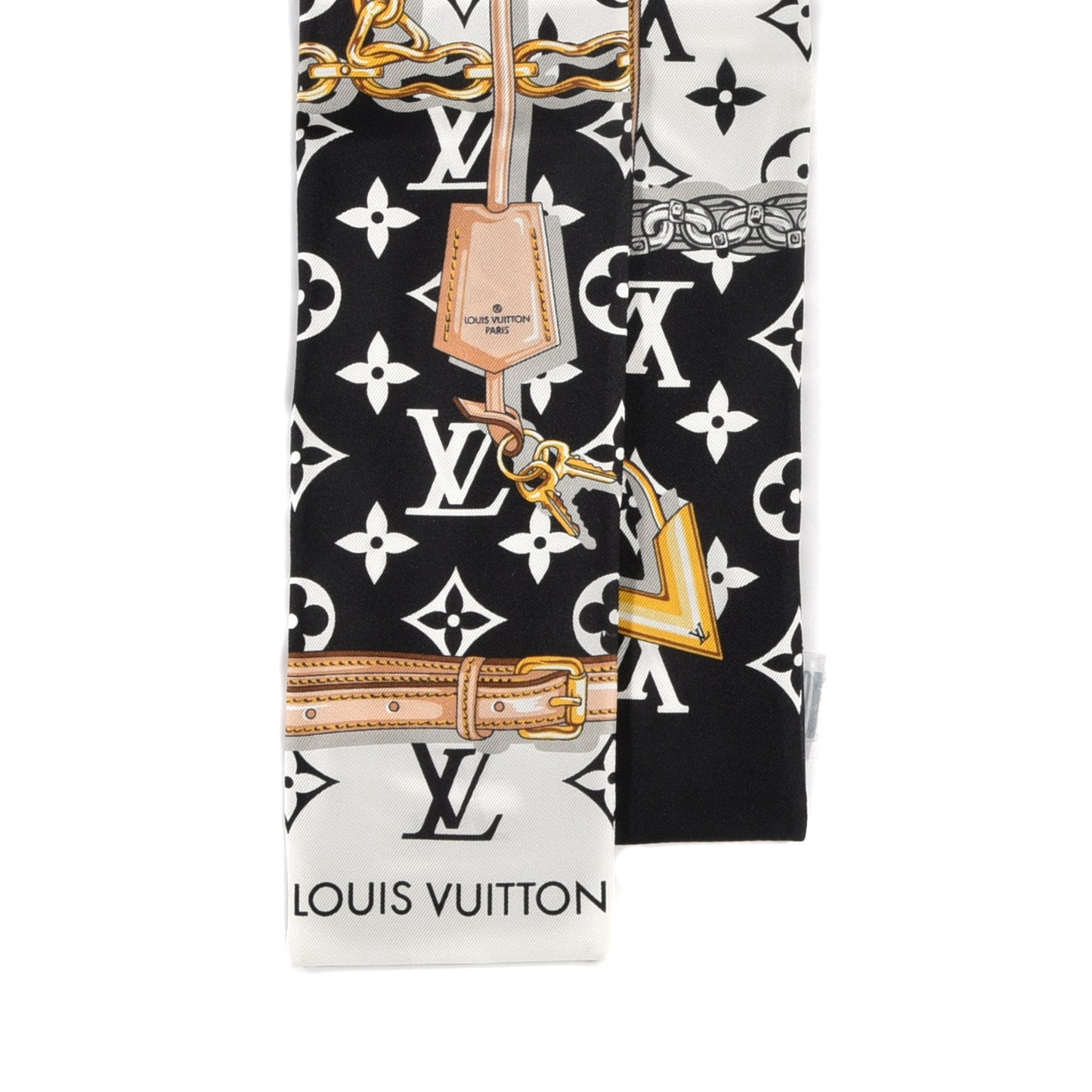 Silk Monogram Confidential Bandeau Black
