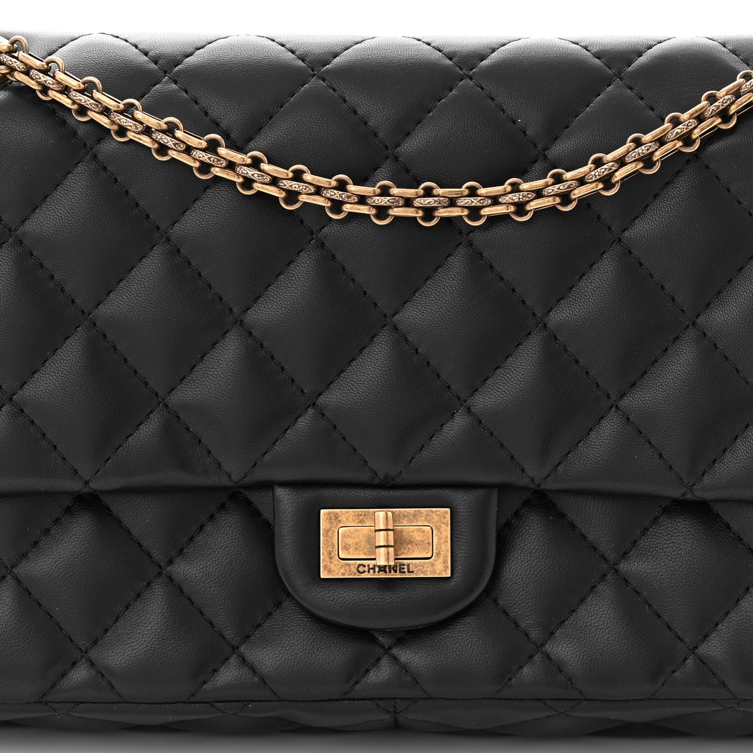Chanel Lambskin Quilted 2.55 Reissue 226 Flap Black 8 of 12