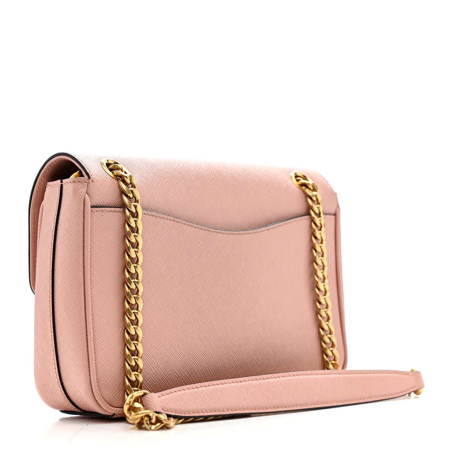 Saffiano Flap Shoulder Bag Orchidea