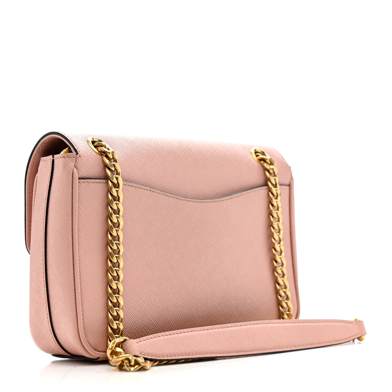 Prada Saffiano Flap Shoulder Bag Orchidea 3 of 11