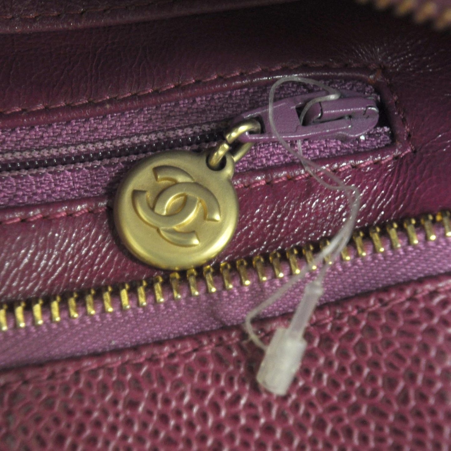 Caviar Medallion CC Tote Fuchsia GHW