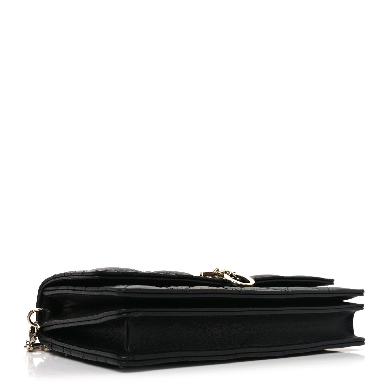 Christian Dior Lambskin Cannage Lady Dior Phone Pouch Black 3 of 9