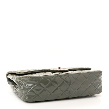 Chanel Patent Quilted Jumbo Single Flap Grey 4 of 15