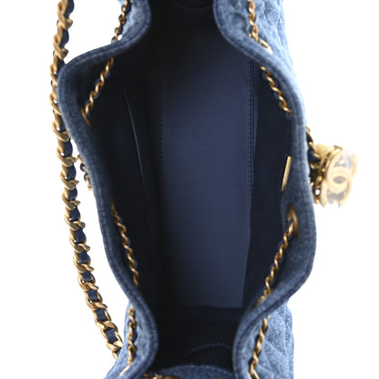 Chanel Washed Denim Quilted Mini Chanel 25 Handbag Blue 10 of 22