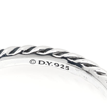 David Yurman Sterling Silver Diamond Quatrefoil Ring 52 6 4 of 4
