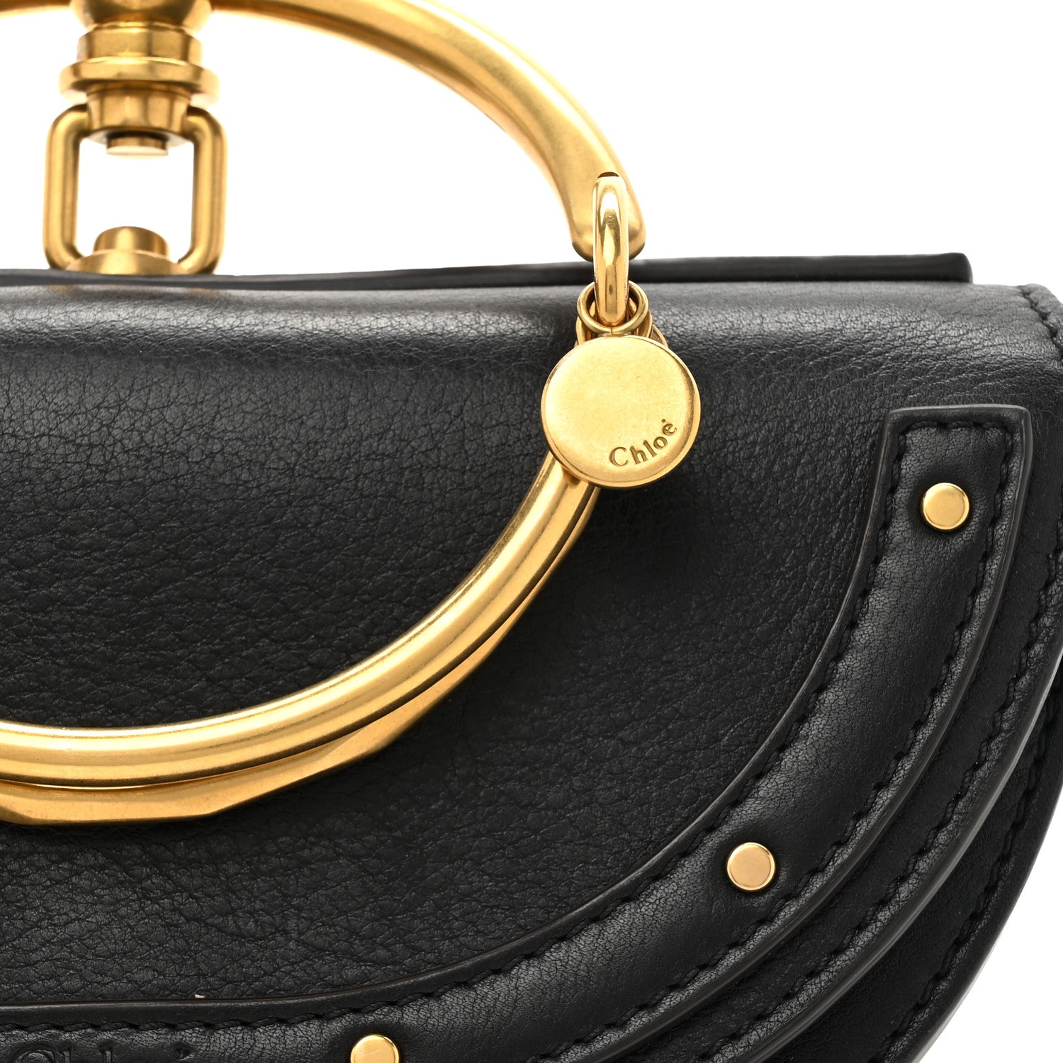 Chloe Calfskin Small Nile Bracelet Minaudiere Bag Black 8 of 12