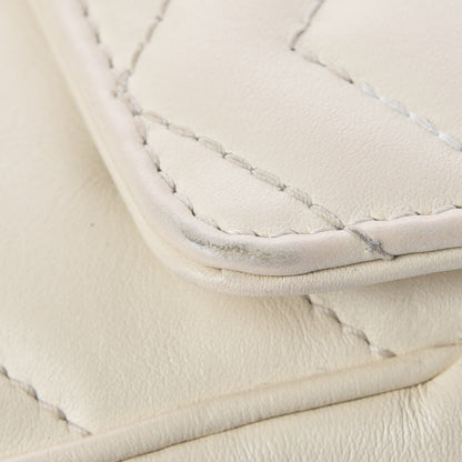 Gucci Calfskin Matelasse Super Mini GG Marmont Shoulder Bag White 10 of 14