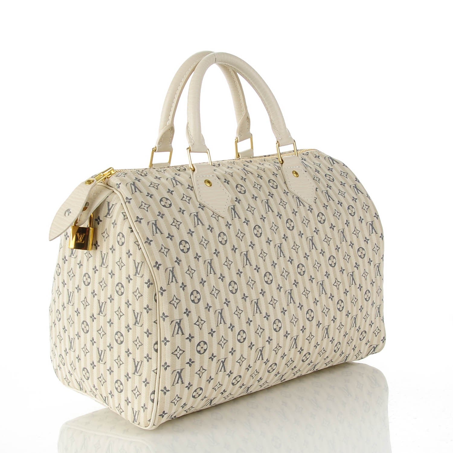 Louis Vuitton Mini Lin Croisette Speedy 30 Blue 3 of 7