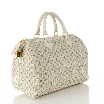 Louis Vuitton Mini Lin Croisette Speedy 30 Blue 3 of 7