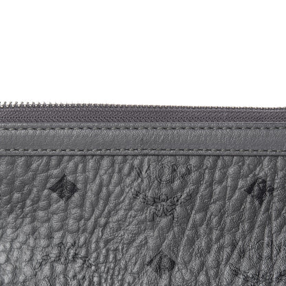 MCM Visetos Liz Shopper Tote Pouch Phantom Grey 9 of 14