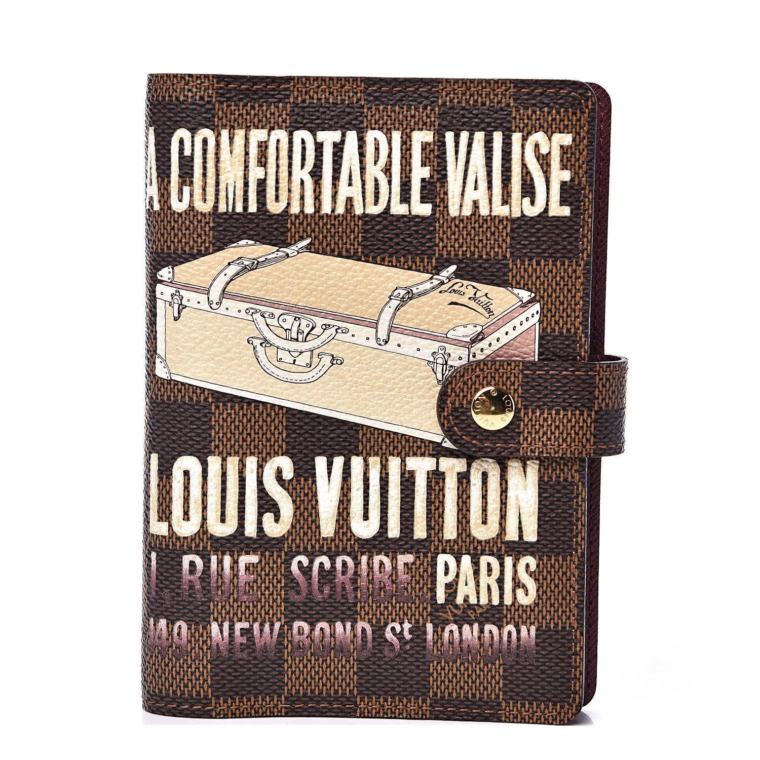 Louis Vuitton Damier Ebene Valise Small Ring Agenda Cover 1 of 5