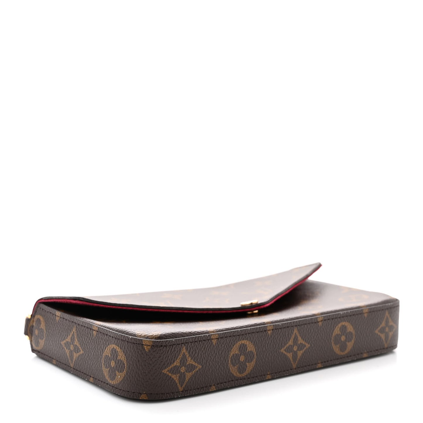Monogram Pochette Felicie Chain Wallet Fuchsia