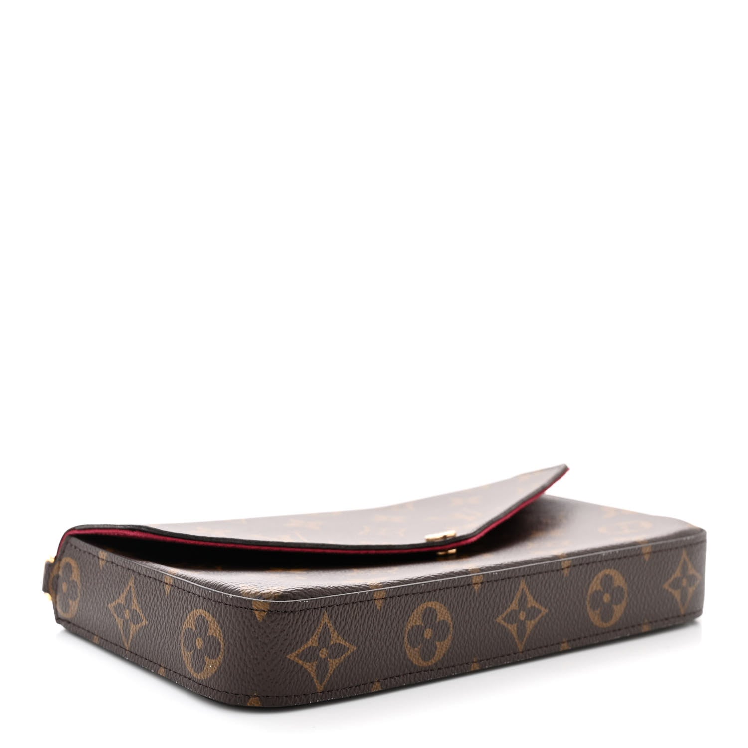 Louis Vuitton Monogram Pochette Felicie Chain Wallet Fuchsia 5 of 11