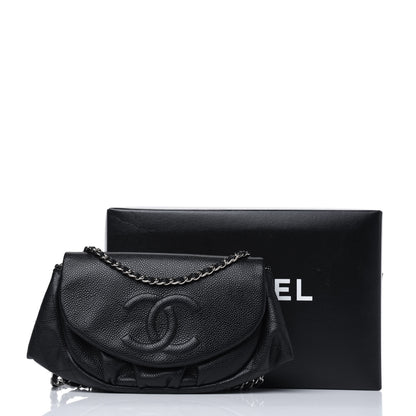 Chanel Caviar Half Moon Wallet On Chain WOC Black 11 of 11