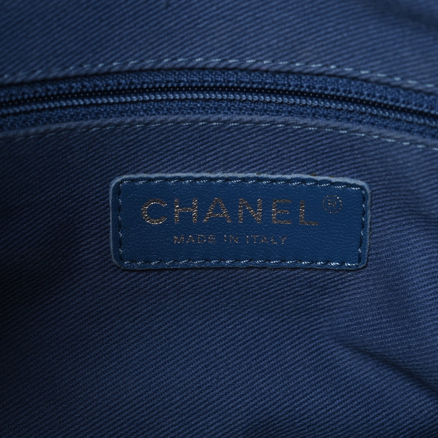 Calfskin Perforated Up In The Air North South Tote Blue