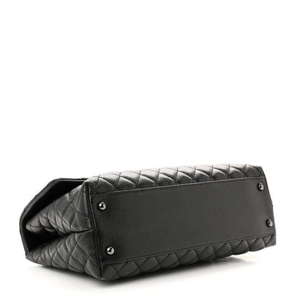 Chanel Shiny Caviar Quilted Medium Coco Handle Flap So Black 4 of 10