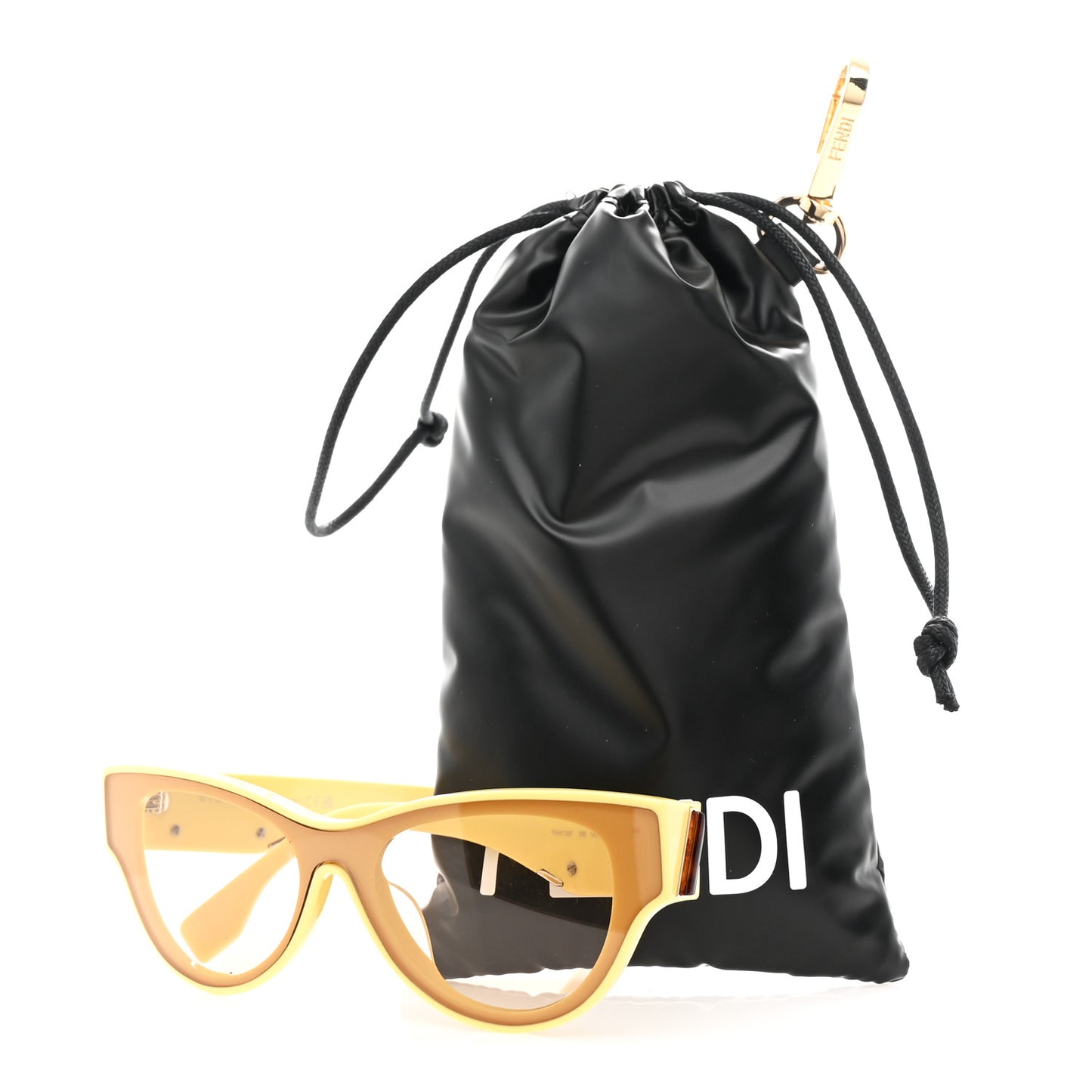 Acetate Fendi First Round Sunglasses FE40135F Yellow