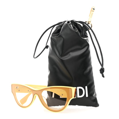 Fendi Acetate Fendi First Round Sunglasses FE40135F Yellow 7 of 7