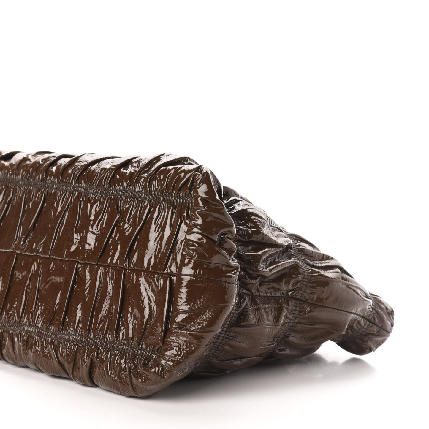 Vernice Gaufre Tote Brown