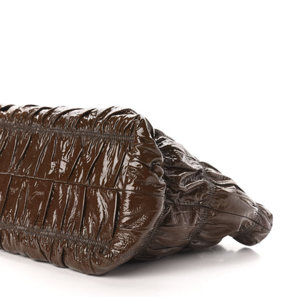 Prada Vernice Gaufre Tote Brown 9 of 10