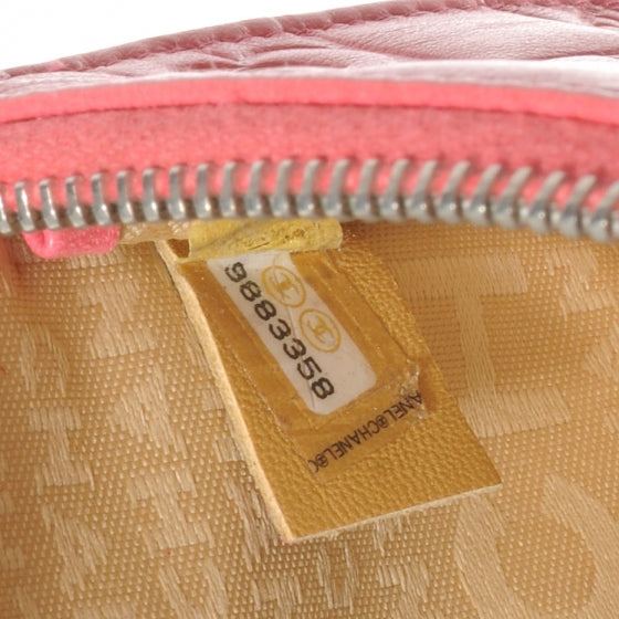 Chanel Lambskin Precious Symbols Pochette Coral 7 of 7