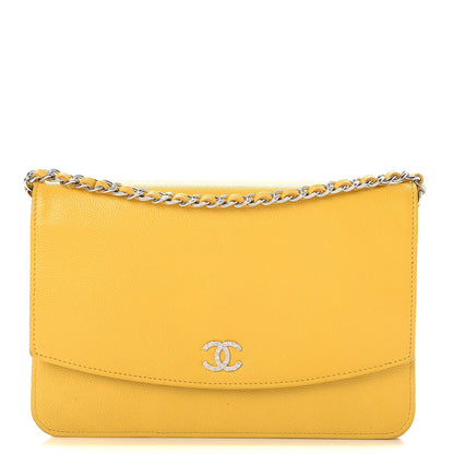 Chanel Caviar Sevruga Wallet on Chain WOC Yellow 1 of 10