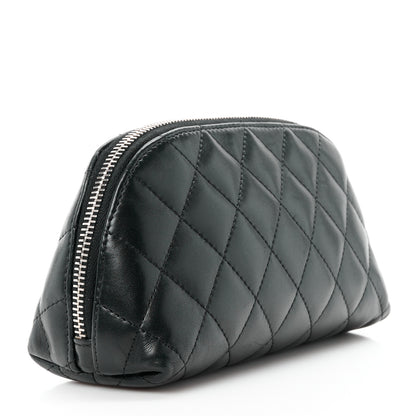 Chanel Lambskin Quilted Cosmetic Cas Black 3 of 10