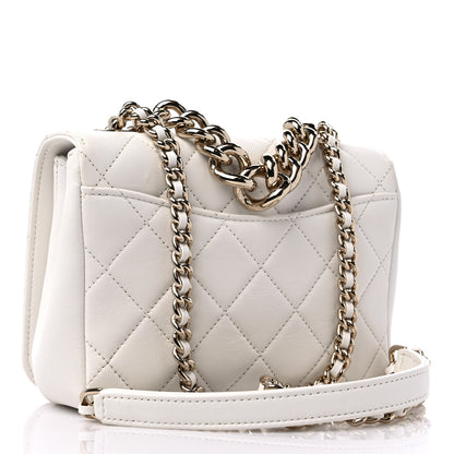 Chanel Lambskin Quilted Studded Beauty Begins Flap White 3 of 10