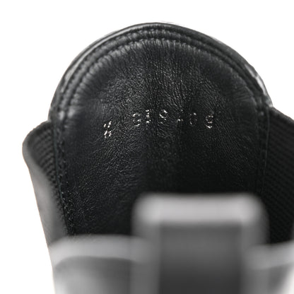 Chanel Calfskin Patent Cap Toe Ankle Boots 37 Black 9 of 13