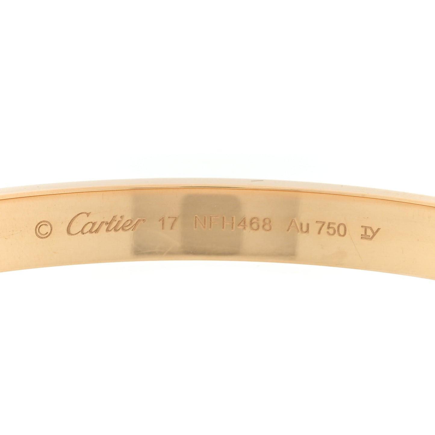 18K Yellow Gold LOVE Bracelet 17