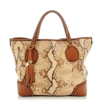Gucci Python Medium Marrakech Tote Tan 1 of 7