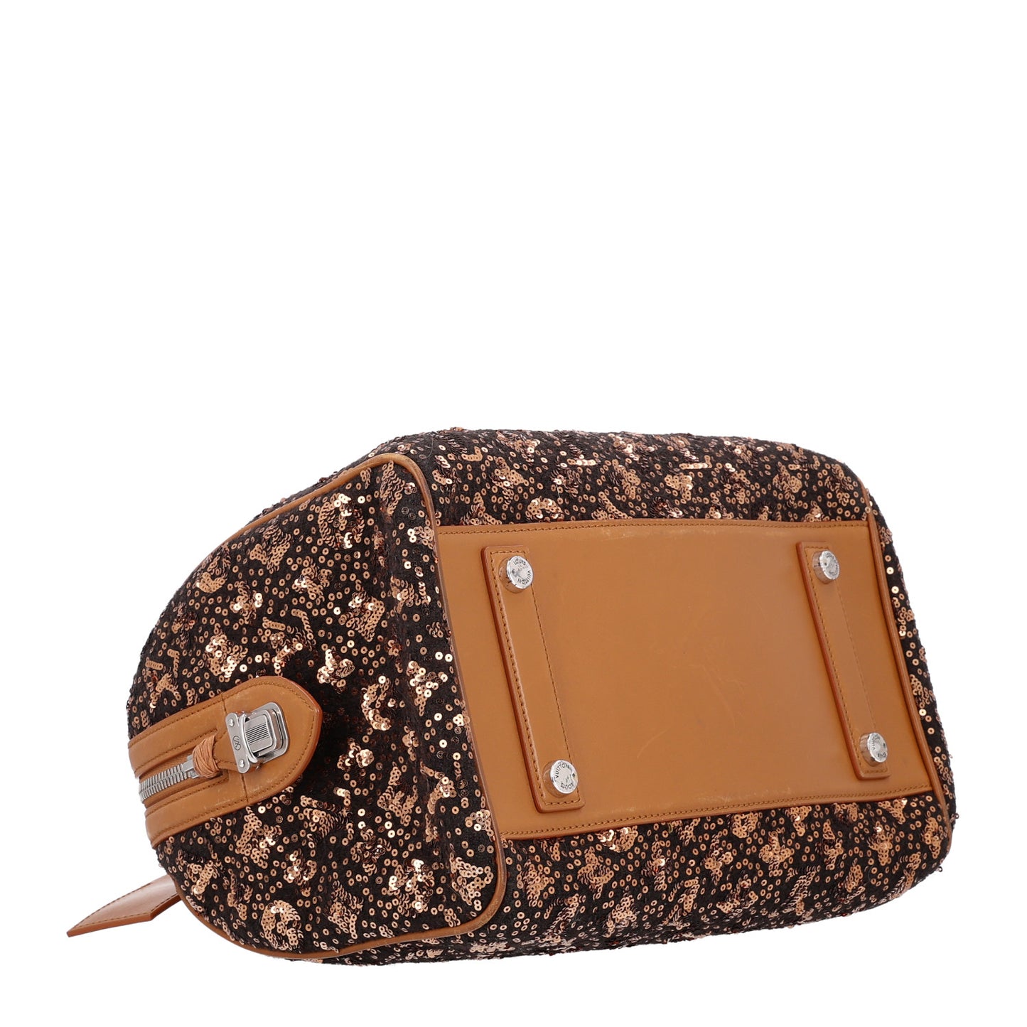 Sequin Monogram Sunshine Express Speedy Gold