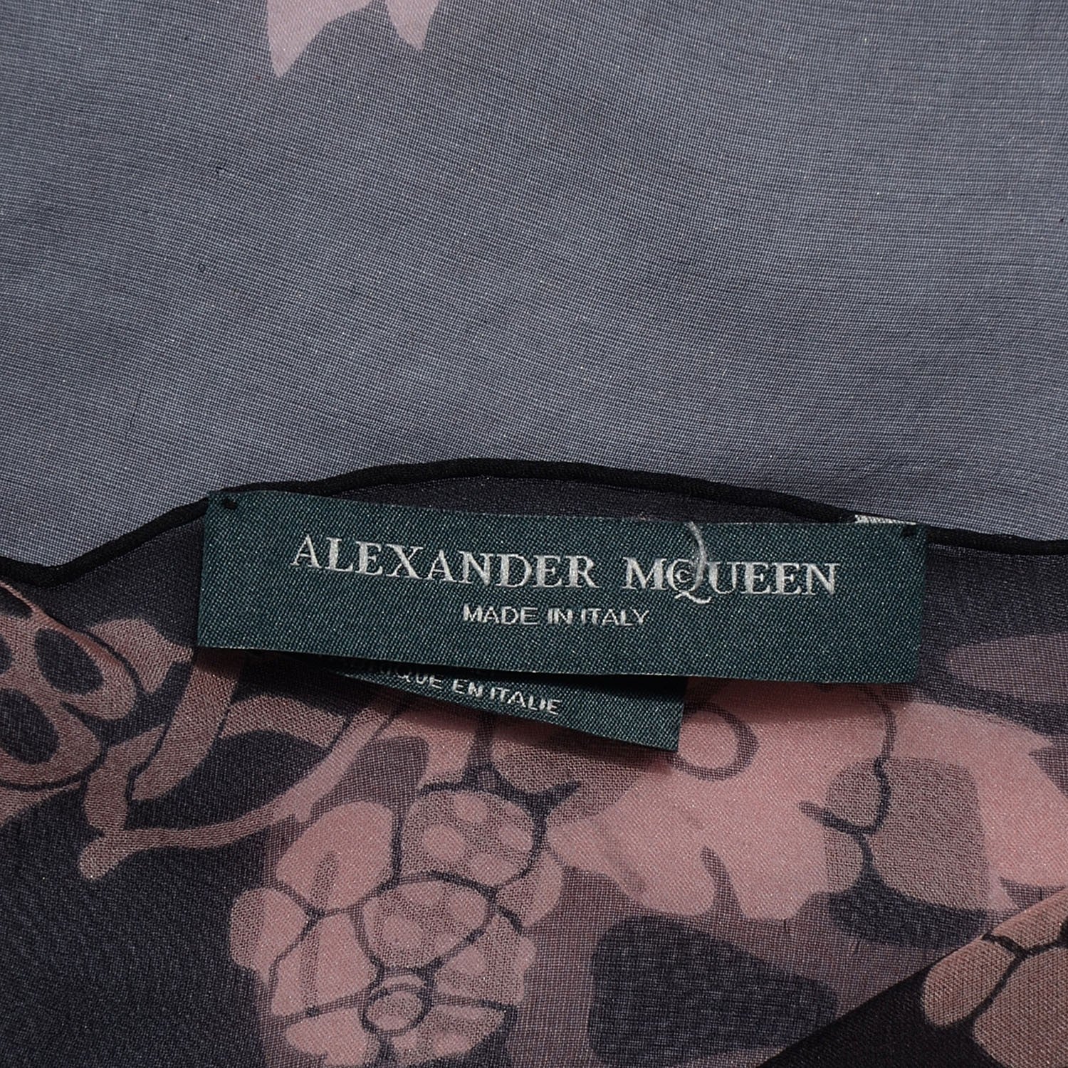 Alexander McQueen Silk Chiffon Geisha Skull Scarf Black 7 of 7