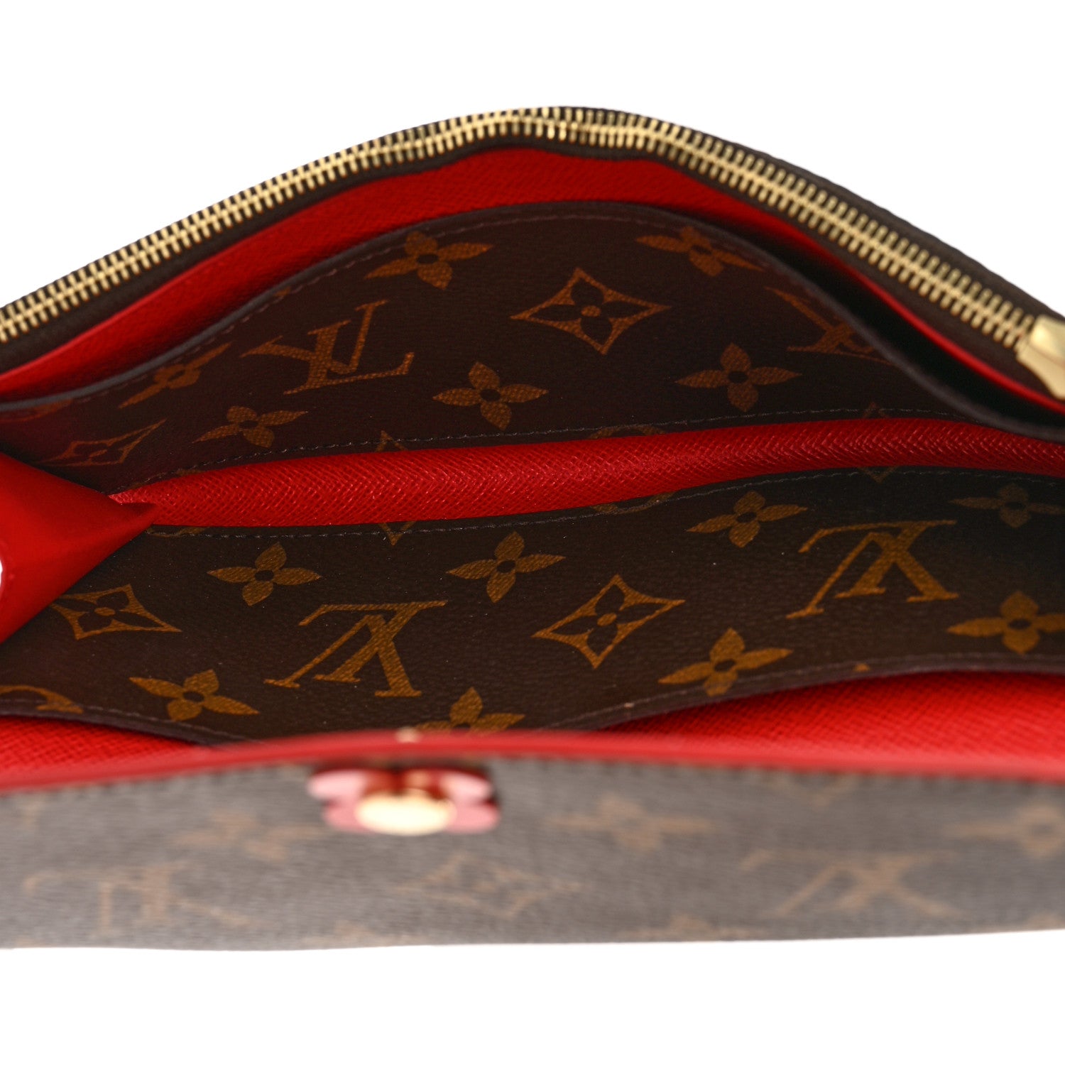 Louis Vuitton Monogram Bloom Flower Emilie Wallet Rouge 5 of 14