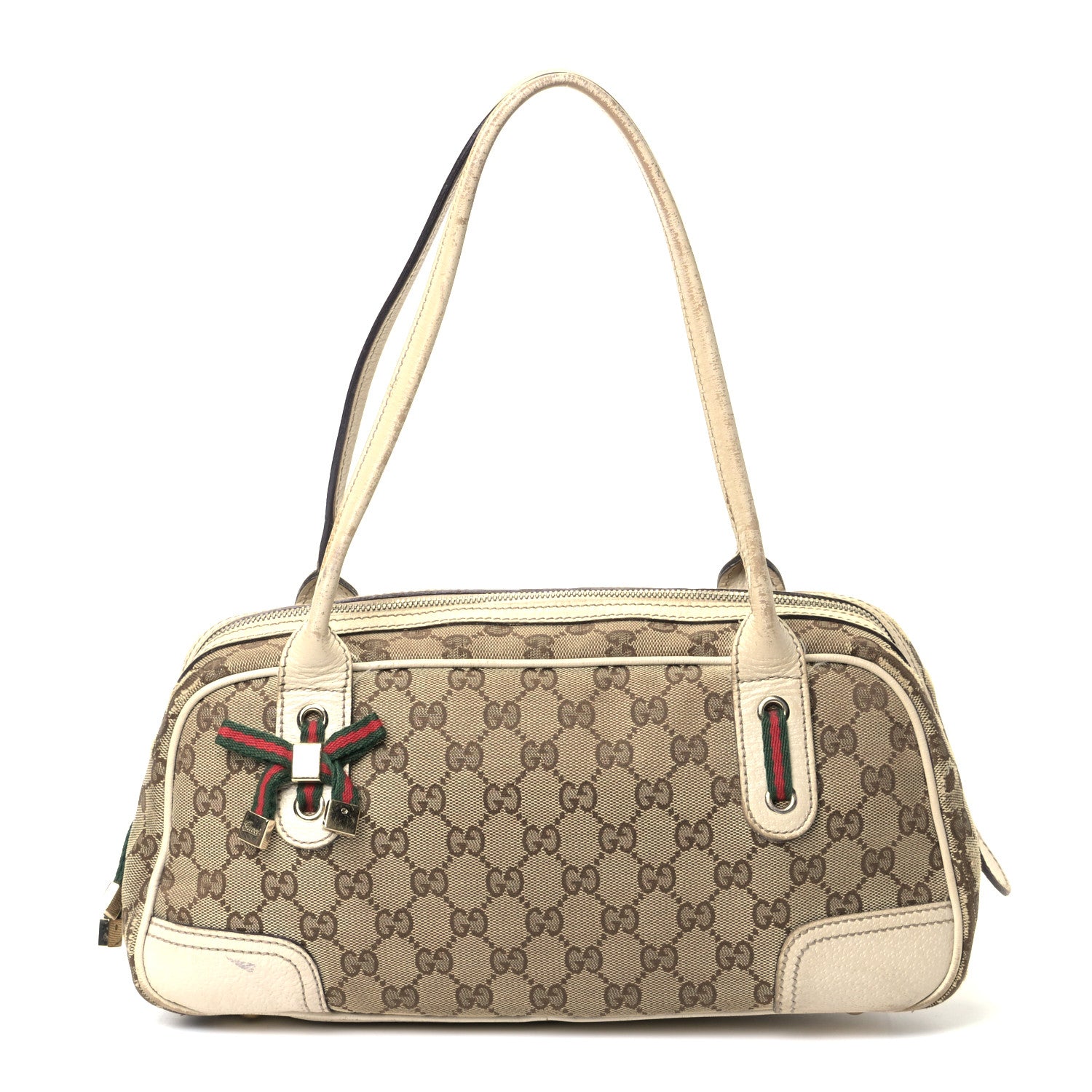 Gucci Monogram Small Princy Satchel Off White 1 of 13