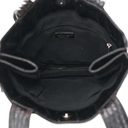 Chanel Patent Quilted Expandable CC Shoping Tote Black 5 of 20