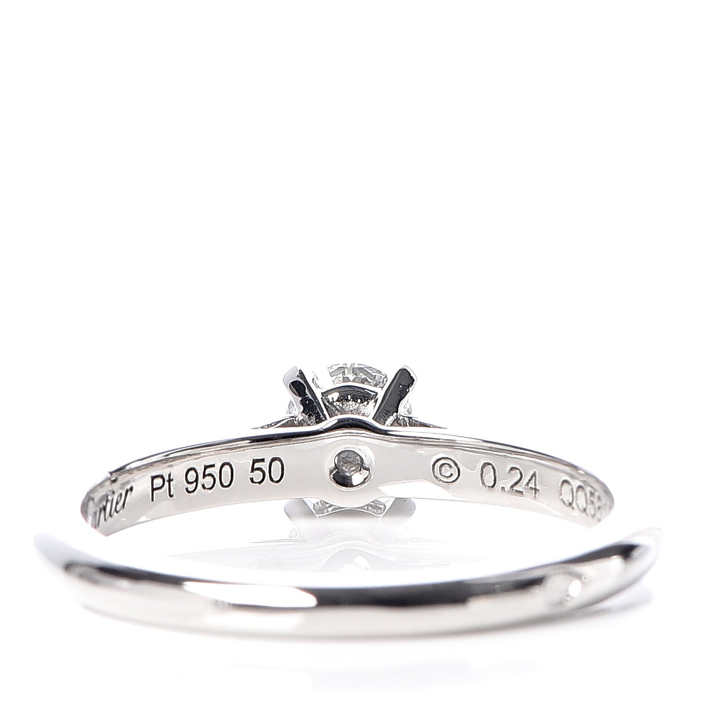 Platinum Diamond .24ct Solitaire 1895 Engagement Ring 50 5.25