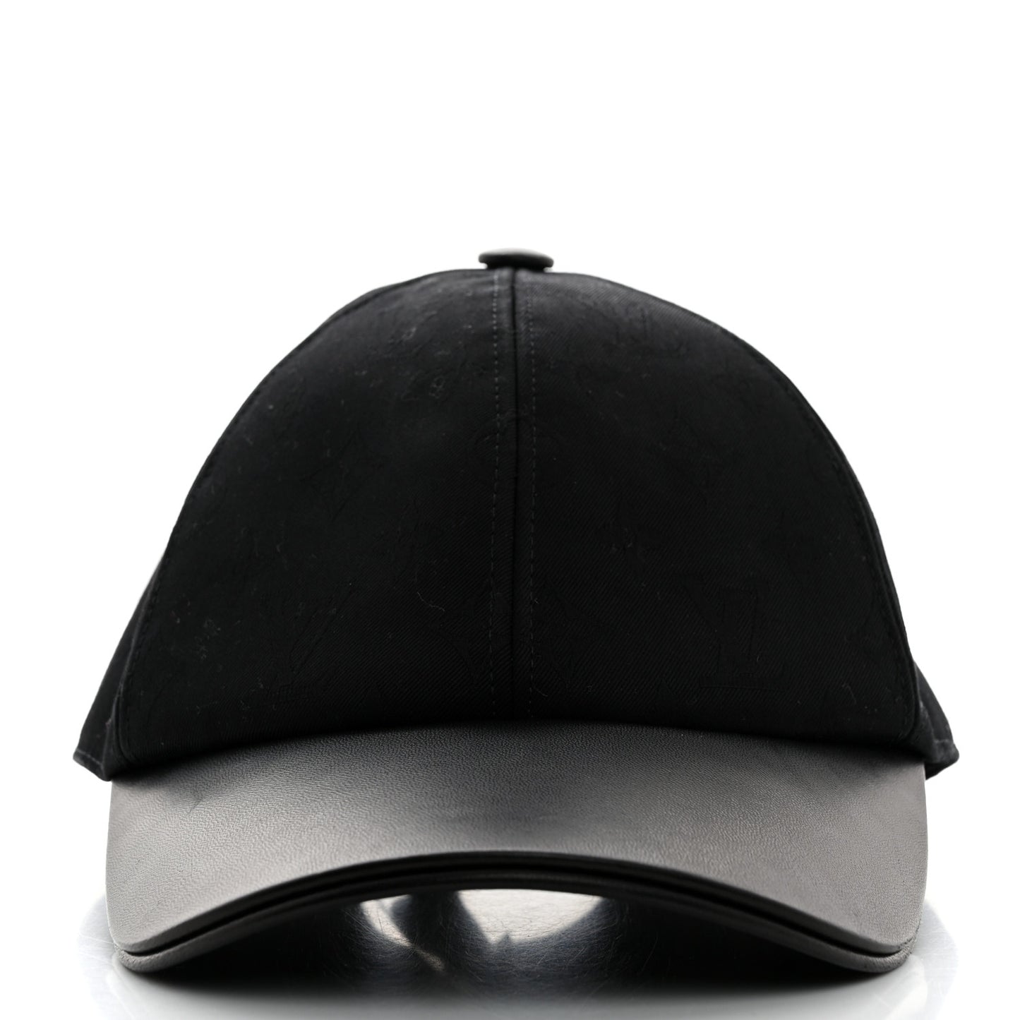 Calfskin Cotton Jacquard Monogram LV First Cap L Black