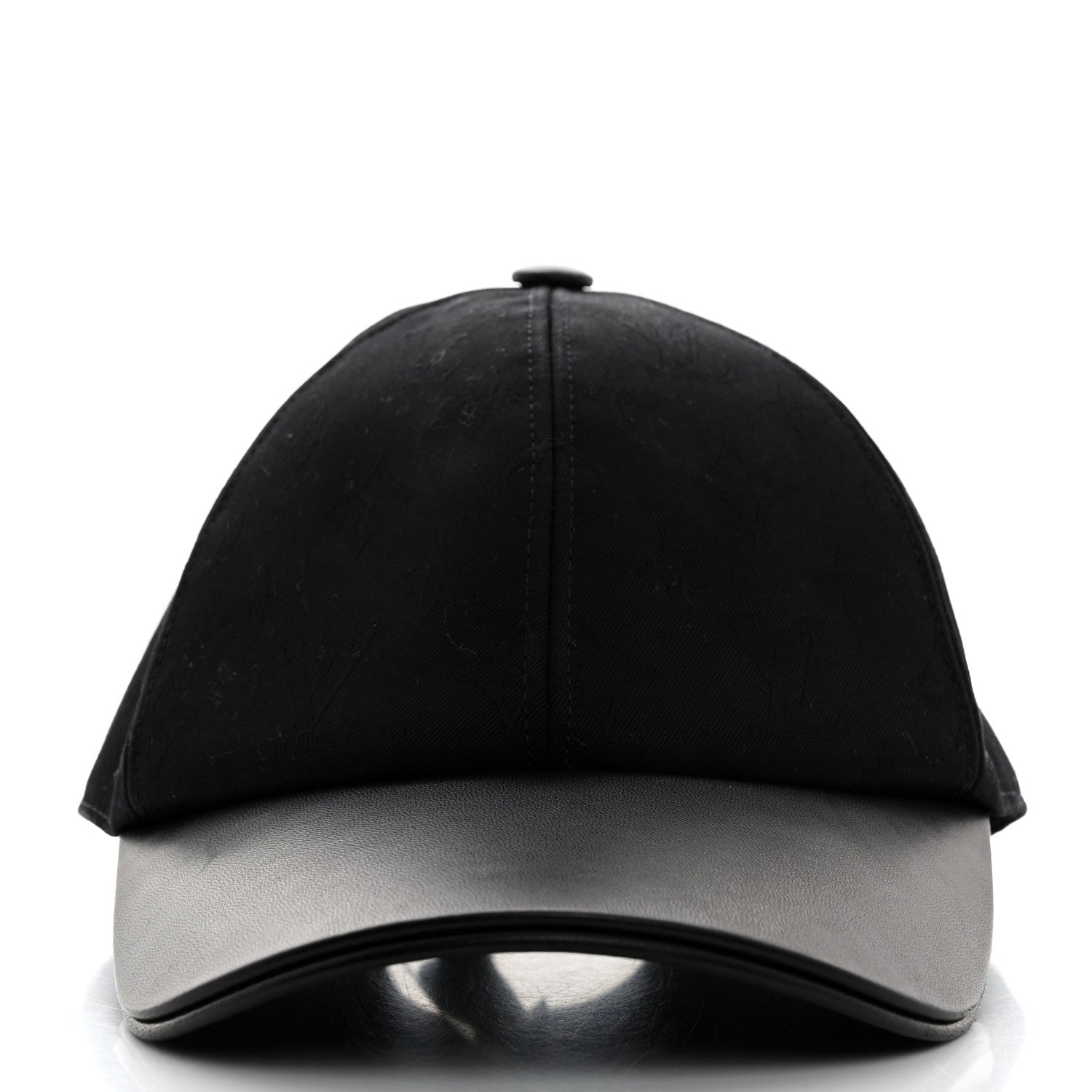 Louis Vuitton Calfskin Cotton Jacquard Monogram LV First Cap L Black 3 of 9