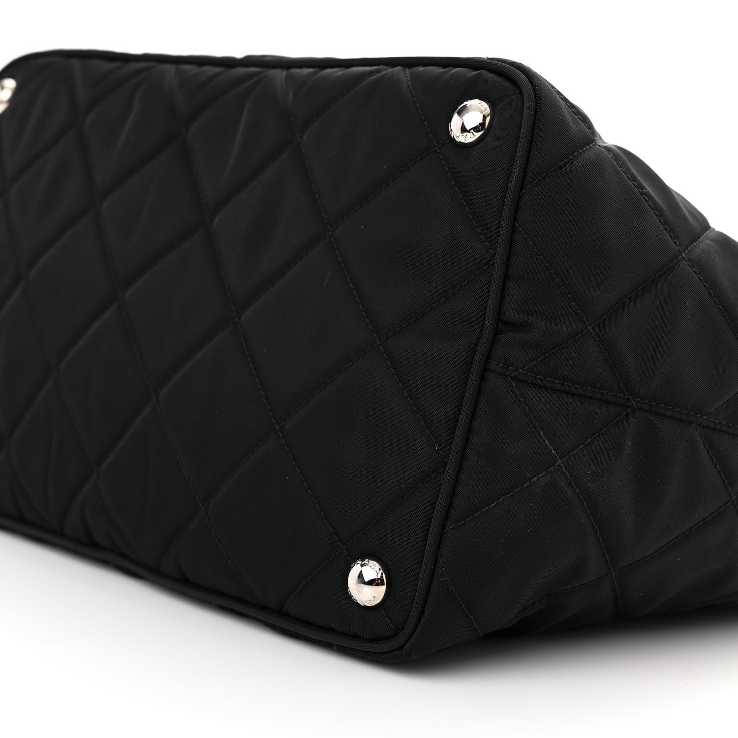 Prada Nylon Tessuto Impuntu Quilted Tote Black 10 of 10